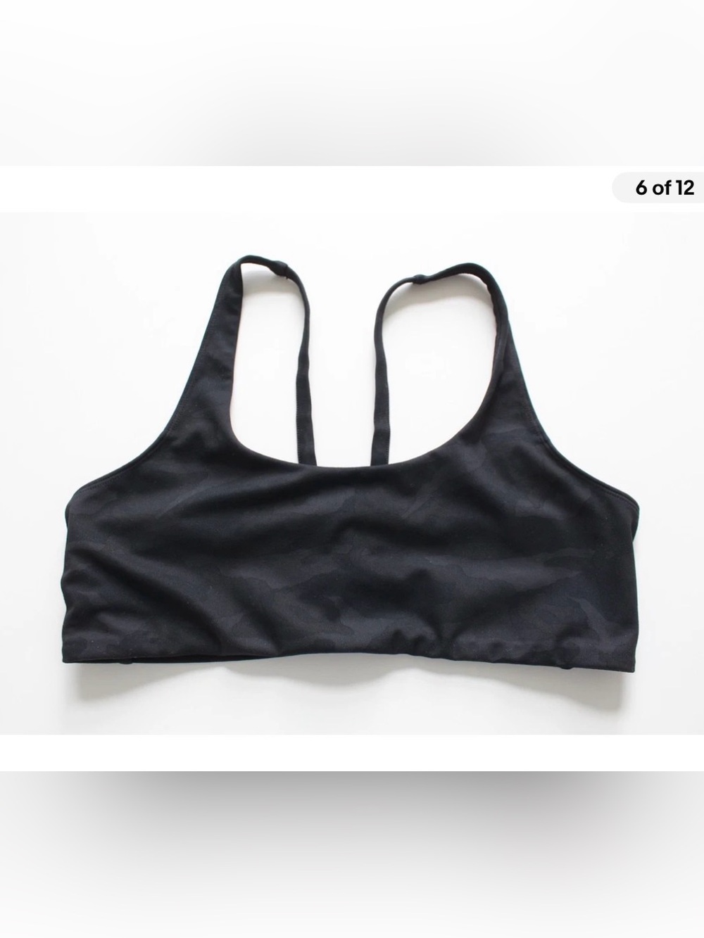 Vuori Black Sports Bralette - Minimal Racerback Support